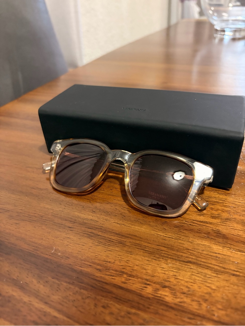 Vera Wang translucent tortoise sunglasses